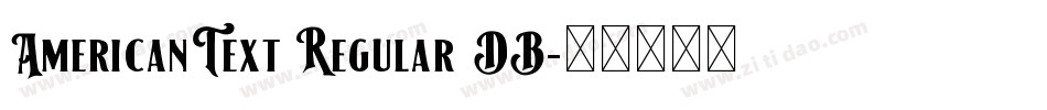 AmericanText Regular DB字体转换